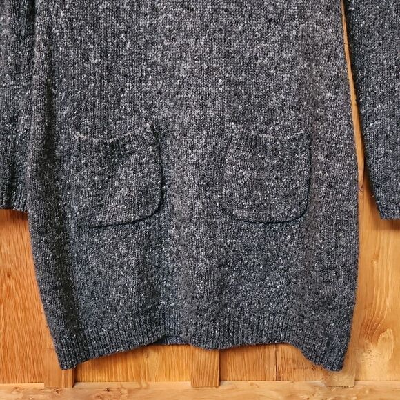 Boden Wool & Alpaca Sweater Dress, Vintage Size 8, Gray, Black White Multi Knit - Picture 2 of 12
